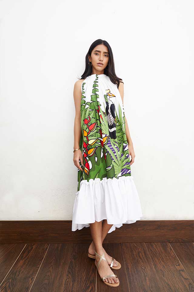 Revel in Tropical Style Western Mini Dress