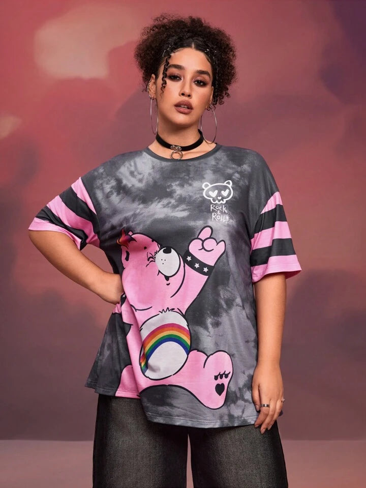 Rock And Roll Panda Oversized Tee