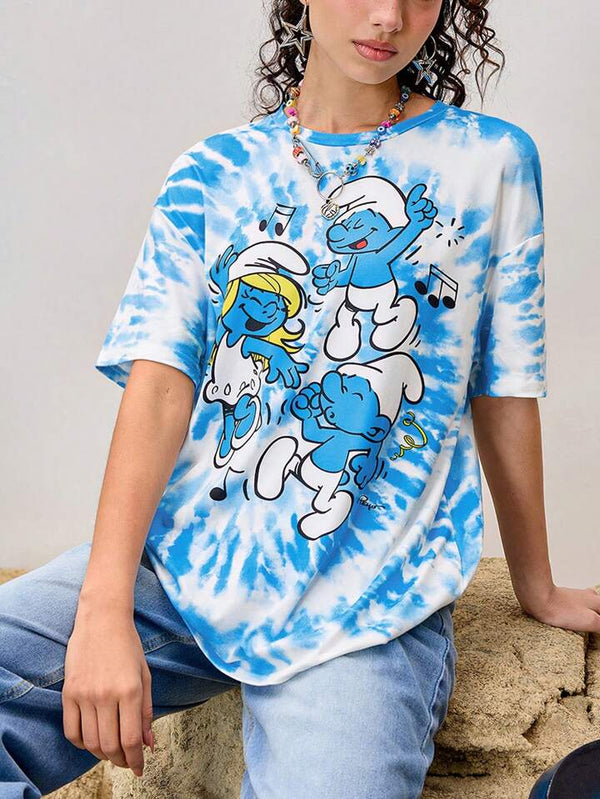 Cool Blue Surf Oversized Tee