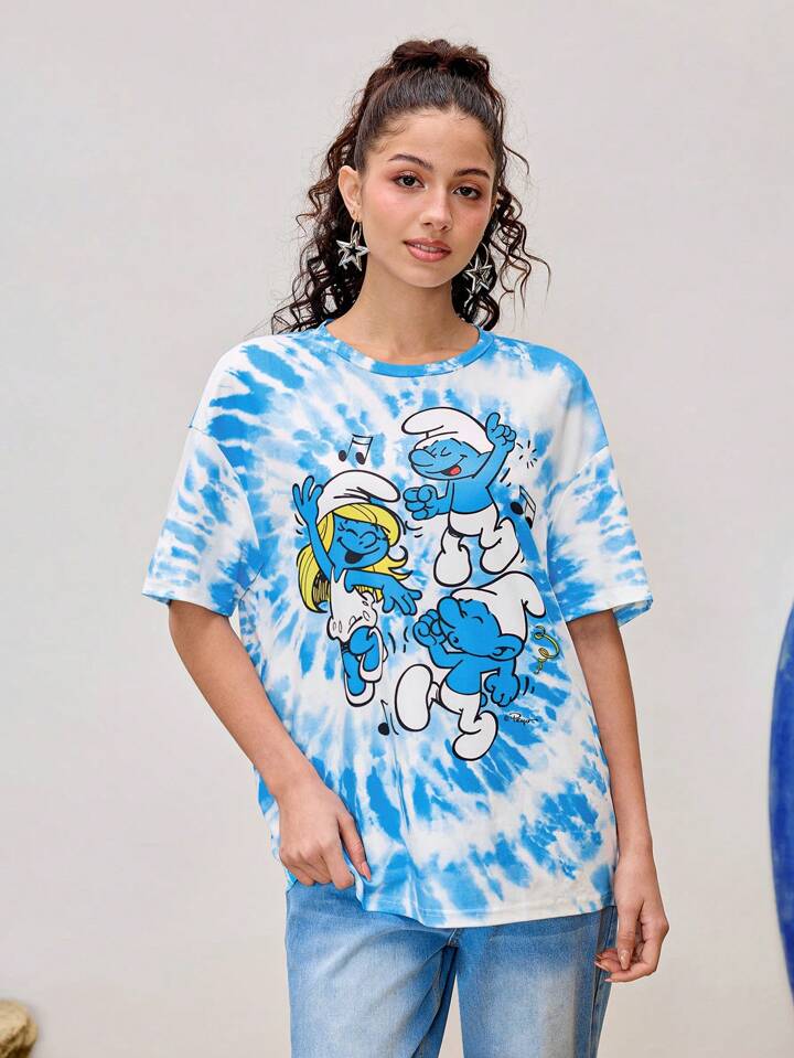 Cool Blue Surf Oversized Tee