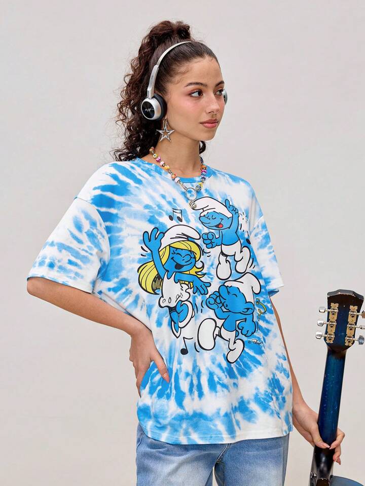 Cool Blue Surf Oversized Tee