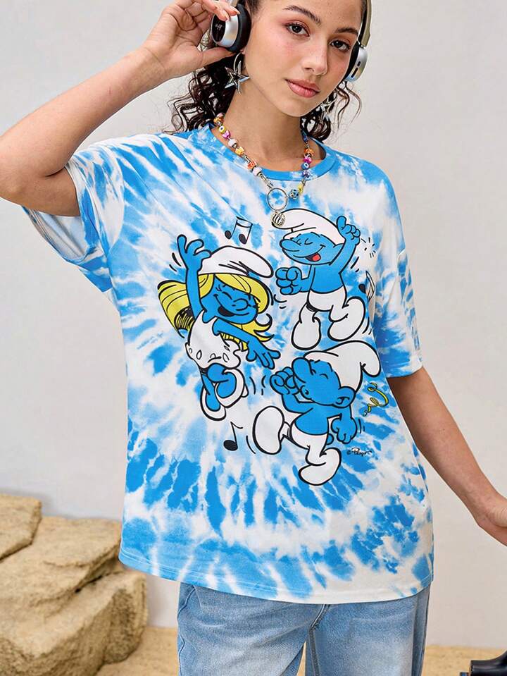 Cool Blue Surf Oversized Tee