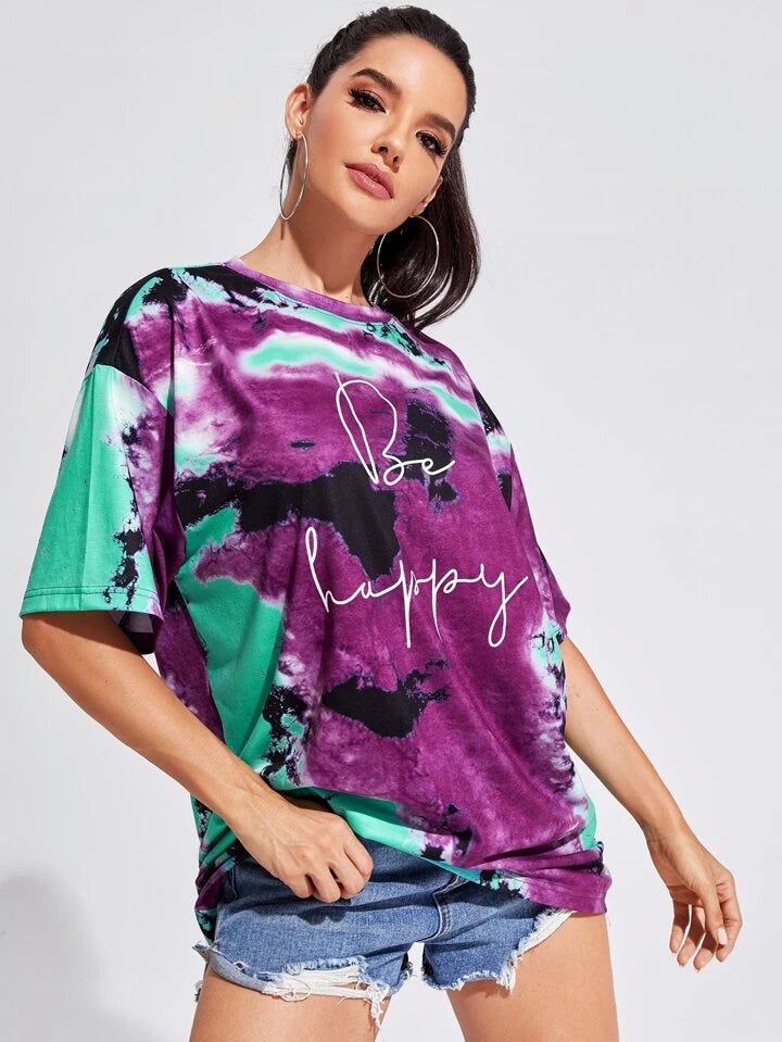 Be Happy Oversized Tee