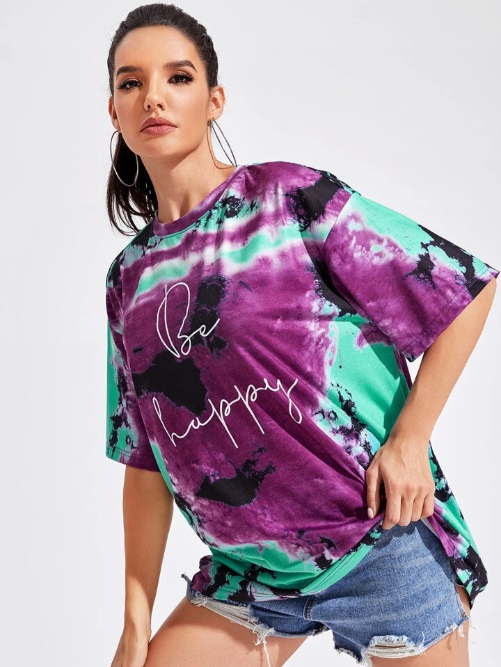 Be Happy Oversized Tee