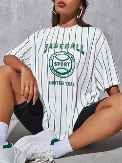 Baseball  Oversized Tee