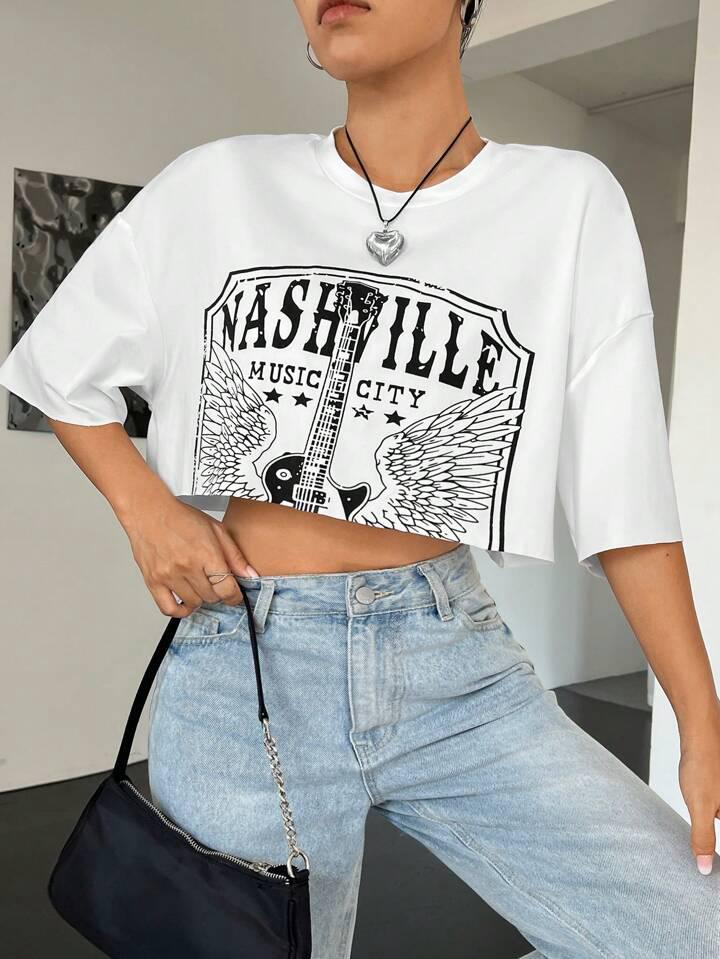 Nashville Music City Crop Top