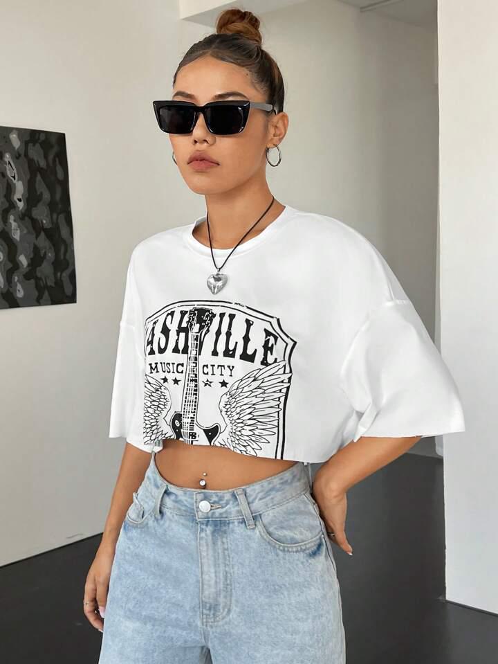 Nashville Music City Crop Top