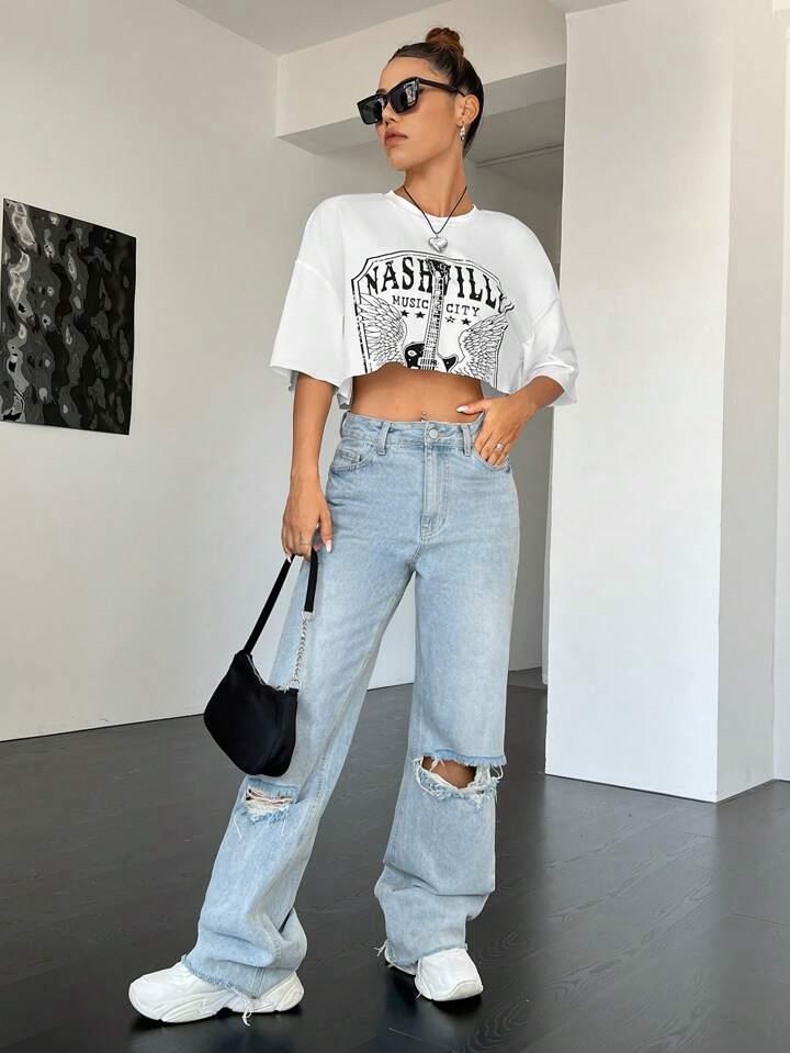 Nashville Music City Crop Top