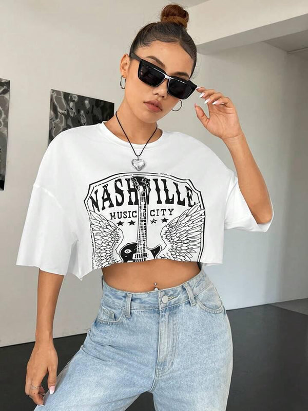 Nashville Music City Crop Top