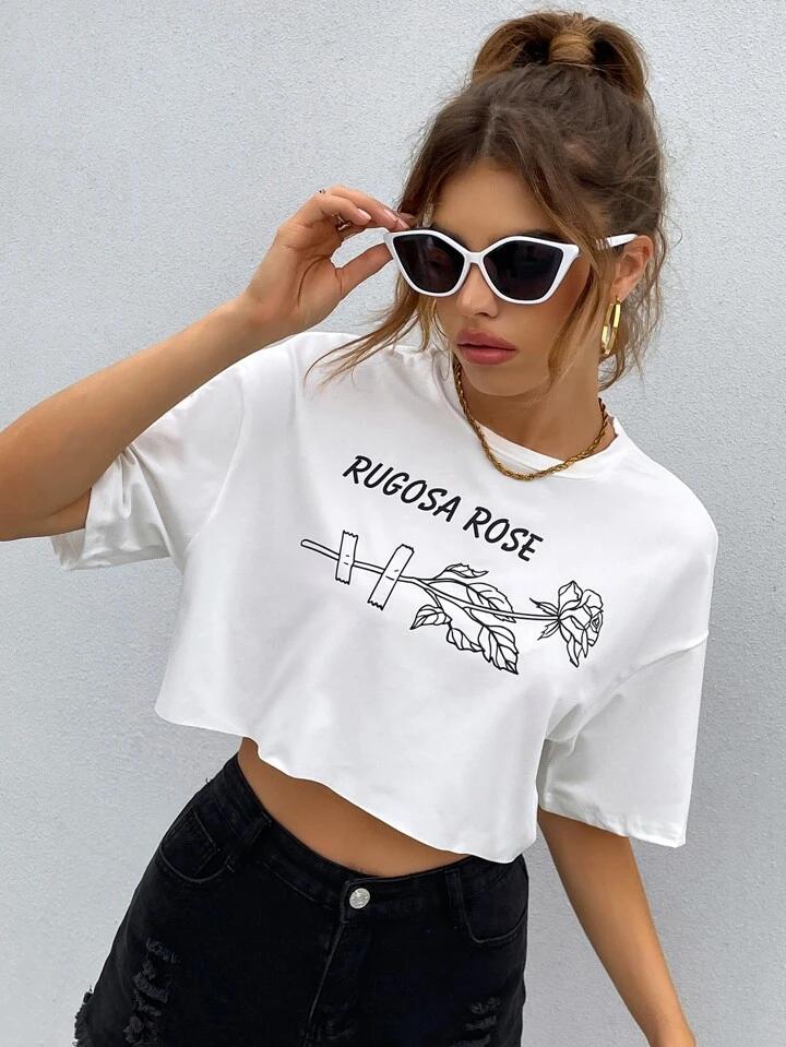 Rugosa Rose Crop Top