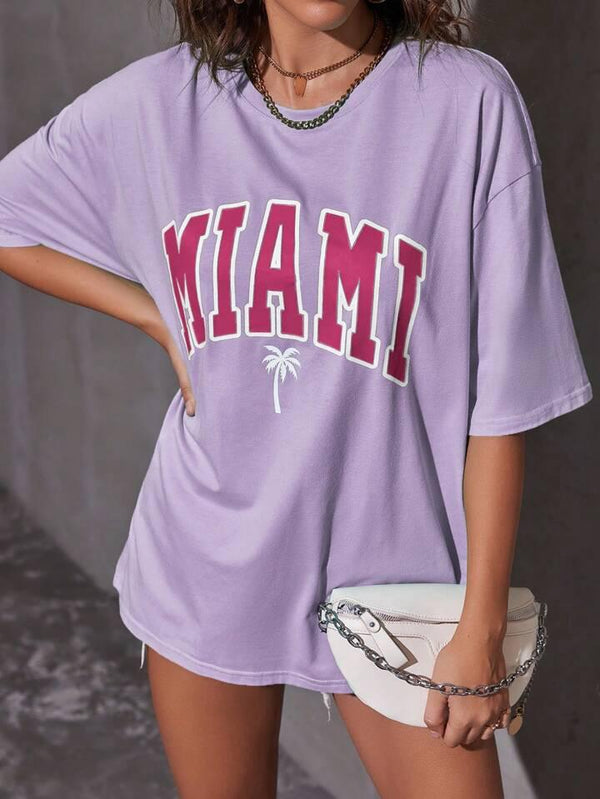 Miami Oversized Tee (Lavender)