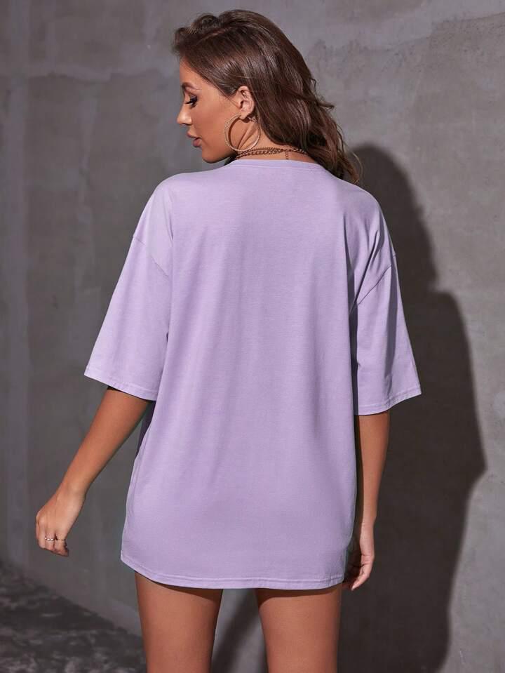 Miami Oversized Tee (Lavender)